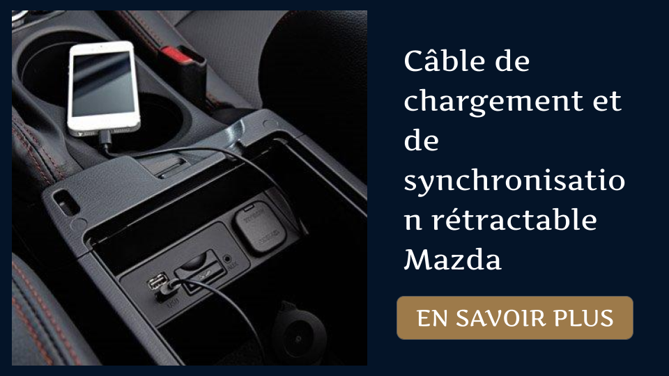 Câble de chargement et de synchronisation rétractable Mazda